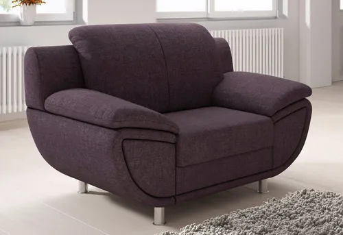 TRENDMANUFAKTUR Sessel Rondo II, Loungesessel zeitlos und bequem, wahlweise mit komfortablem Federkern, mit extra breiten Armlehnen