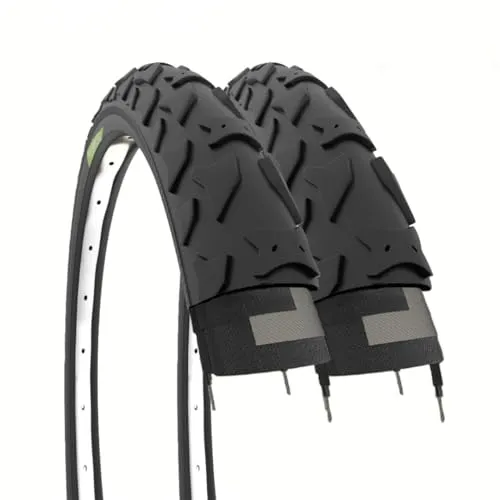 ECOVELO Unisex Kinder 2 Reifen 16 x 1.95 2 Abdeckungen, Schwarz