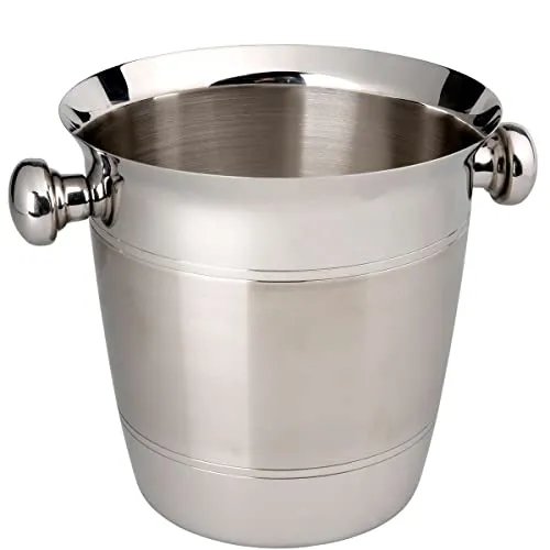 BUTLERS CHAMPAGNE Flaschenkühler - elegantes Design aus Edelstahl - für Champagner, Wein und Sekt geeignet