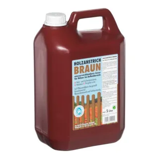 Holzanstrich 5 l, braun Kunststoff-Kanister