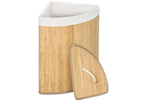 furnicato Wäschekorb 38L x 38B x 57H cm in Natur