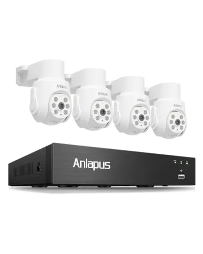 Anlapus 5MP 3K PTZ Überwachungskamera Set mit Audio