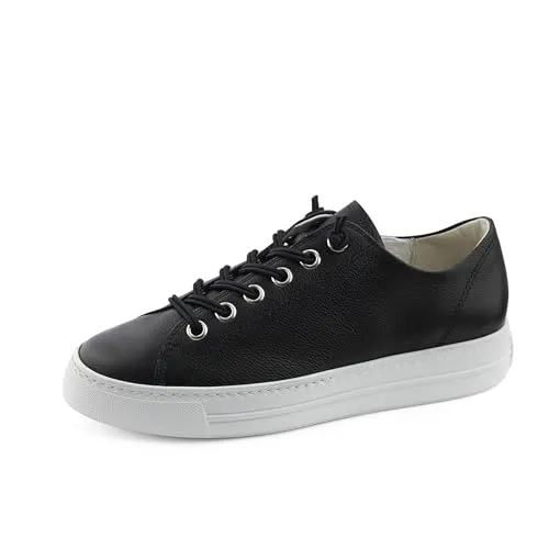 Paul Green Sneaker - Schwarz Glattleder Größe: 42 - Hochwertige Damen Sneaker aus edlem Glattleder mit Relaxweite für maximalen Komfort und herausnehmbarem Fußbett - ideal für den sportlichen Look!
