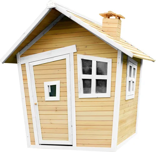 Spielhaus Gartenhaus Kinder axi Alice aus Holz, braun-weiß von Axi