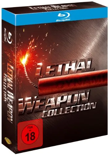 Lethal Weapon 1-4 - Collection [Blu-ray] - Action-Film-Collection mit den Klassikern Lethal Weapon 1-4, voller Spannung und Humor, ideal für Fans von Buddy-Cop-Filmen.