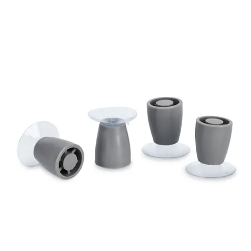 Zeller 26340 Füße für Herdabdeckplatte, Set 4-tlg., Kunststoff, ca. Ø 3,5 x 4,5 cm