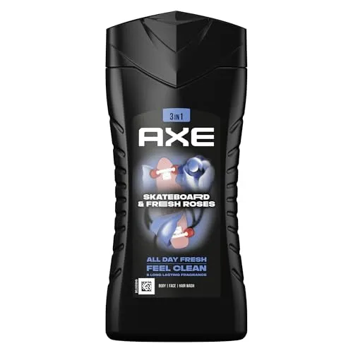 AXE 3-in-1 Duschgel & Shampoo Skateboard & Fresh Roses – 250 ml