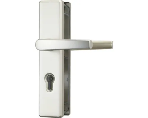 Abus KLS114 F2 Schutzbeschlag 72mm Drückergarnitur in silber von ABUS