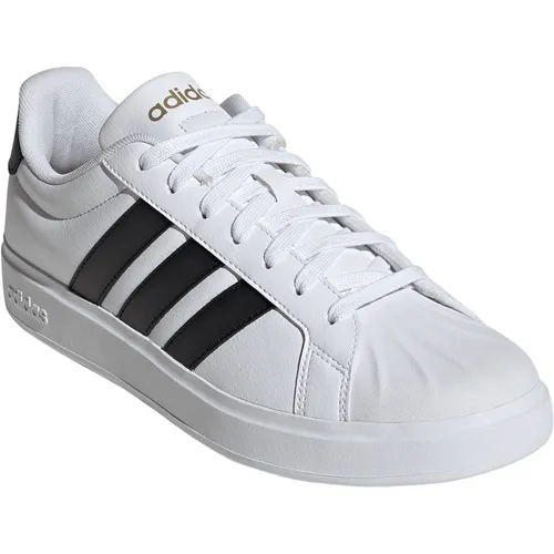 adidas Herren STREETTALK Schuhe – FTWR White/core Black/Gold met., 40 2/3 EU - Stylische Sneakers mit regulärer Passform, ideal für den Alltag. Synthetisches Obermaterial und Gummiaußensohle bieten Komfort und Halt.
