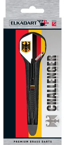 Elkadart Dartpfeil ELKADART Challenger, Steel Dart, 22 Gramm, Messing beschichtet, Komplettsatz