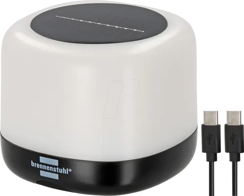 Brennenstuhl 1173740005 LED Camping-Leuchte - Campinglampe mit USB-C und Solarladefunktion, 35-400 Lumen, bis zu 45 Stunden Leuchtdauer, ideal für Outdoor-Aktivitäten und flexibel einsetzbar.