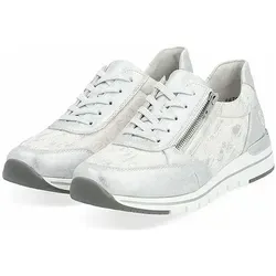 Remonte Damen R6700 Sneaker - Ice/Weiss-Silber, 39 EU - Damen-Sneaker mit modischem Design und maximalem Komfort, rutschfester Light TR-Laufsohle und luftigem Textil-Obermaterial für den perfekten Sommerlook.