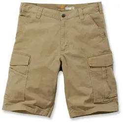 Carhartt Rigby Rugged Cargo Short Gr. 38 beige - Bequeme Cargo-Shorts für Freizeit und Reisen in Beige, Größe 38; bietet Stretch für optimale Bewegungsfreiheit und ist aus 98% Baumwolle gefertigt. Entdecken Sie weitere Carhartt Angebote bei Bergfreunde.de!