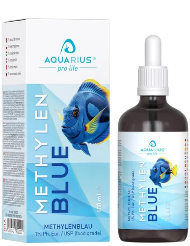 MethylenBlau 1% reinst USP - AQUARIUS pro life - Wassertests & -aufbereitung, ideal zur Überwachung der Wasserqualität in Süßwasseraquarien, hergestellt in Deutschland für höchste Reinheit.