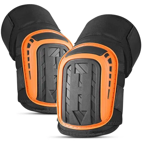 KUOGAS Knieschoner Arbeiten, Professionelle Erweiterte Komfort Knieschützer, Kniepolster Für Arbeit, Gartenarbeit, Fliesenleger, Bauarbeiter, Dachdecker, Werkstatt, Bodenarbeiter Knee Pads
