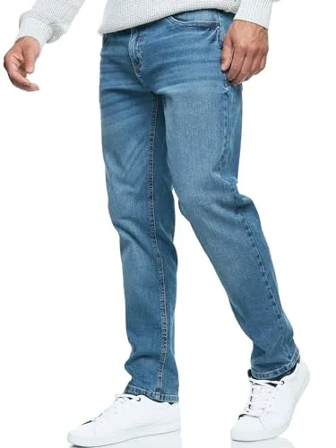 Indicode Regular-fit-Jeans INSantino - Klassische 5-Pocket-Optik in Blau - Jeans in Regular Fit mit klassischer 5-Pocket-Optik, ideal für lässige Outfits. Hergestellt aus 99% Baumwolle für hohen Tragekomfort.