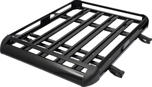 Universal Dachgepäckträger 130x100cm Schwarz Dachträger Auto Gepäckkorb Dachkorb Gepäck Träger Korb Wanne Gepäck Fracht Träger mit Bars 68kg