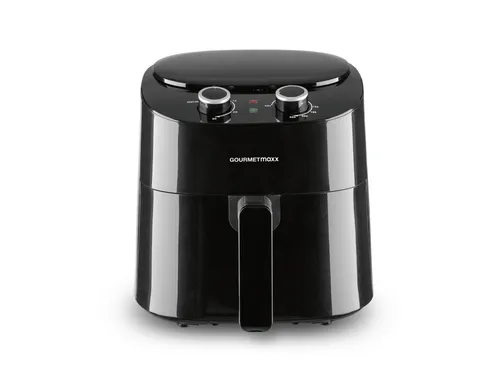 GOURMETmaxx Heißluft-Fritteuse Mechanisch 4,5 l - Schwarz - Fritteusen: Fettarm und schnell köstliche Gerichte zaubern – perfekt für gesunde Snacks und Familienessen!