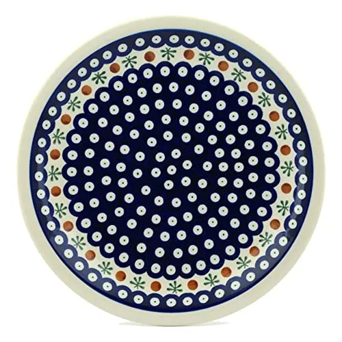 Original Bunzlauer flacher Teller/Pizzateller/Essteller Ø27.2 cm, H=3.0cm Dekor 41