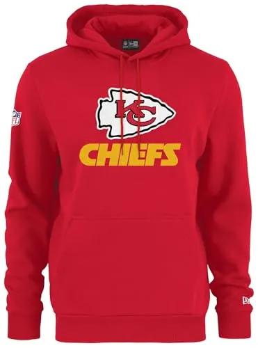 New Era NFL Kansas City Chiefs Kapuzenpullover M - Exklusiver Hoodie in Teamfarbe der Kansas City Chiefs. Offizielles Lizenzprodukt mit hochwertigem Teamdruck, komfortablem Schnitt und flauschigem Innenstoff für besten Tragekomfort.