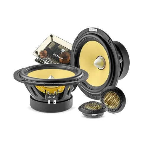 Focal ES165K2E Hochwertige 2-Wege Komponenten Auto Lautsprecher - Erleben Sie erstklassigen Klang mit diesen 6,5 Zoll Lautsprechern. Inverser Hochtöner und flexibles Einbaudesign bieten optimale Anpassung für Ihr Fahrzeug.