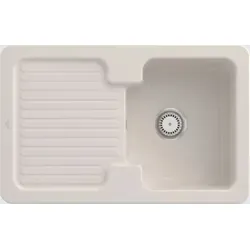 Villeroy & Boch Einbauspüle Keramikspüle 674501KR, Condor 45 - Hochwertige Keramikspüle mit geneigter Abtropffläche für einfaches Abwaschen. Hygienisch, kratzfest und hitzebeständig – ideal für jede moderne Küche.