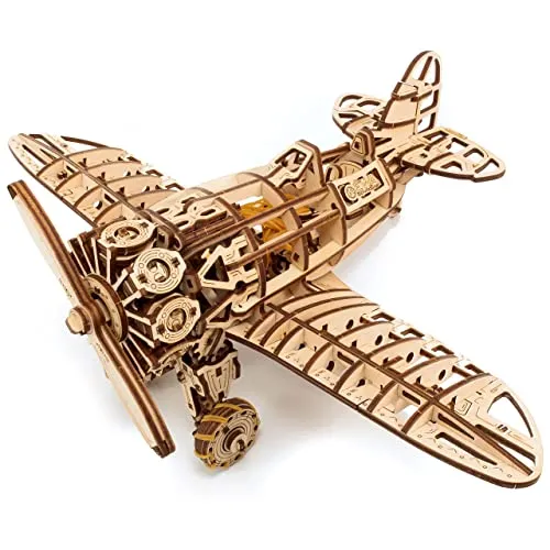 3D Puzzle Holz Flugzeug – DIY-3D Modellbausatz für Erwachsene & Jugendliche ab 14 J. - 3D Puzzles, kreativer Holzmodellbausatz mit 346 Teilen, fördert die Konzentration und bietet ein einzigartiges Bauerlebnis.