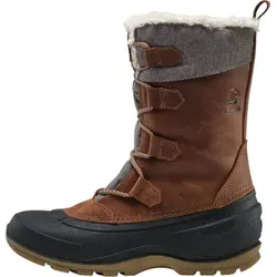 Kamik SNOWGEM Damen Schneestiefel - Braun (Cognac CGN), 41 EU (8 UK) - Wanderschuhe mit wasserabweisendem Obermaterial und flexibler Gummischale. Ideal für winterliche Abenteuer mit herausnehmbarem EVA-Fußbett und feuchtigkeitsableitendem Fleece-Futter.