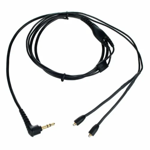 Shure EAC46BKS Ersatzkabel für SE Ohrhörer, 116 cm, Schwarz - Kopfhörer Ersatzkabel, 116 cm lang und Kevlar-verstärkt für hohe Haltbarkeit. Kompatibel mit Shure SE215, SE315, SE425 und SE535.
