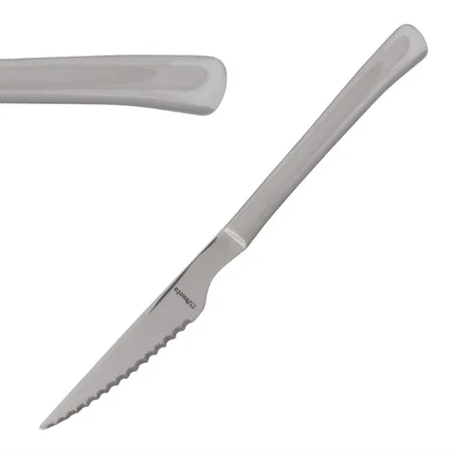 Amefa dm249 Chuletero Steak Messer (12 Stück) - Steakmesser-Set mit Wellenschliff-Klinge, spülmaschinenfest und aus hochwertigem Edelstahl 18/10 für langlebige Schärfe und elegantes Design.