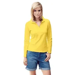 heine Langarm Poloshirt in Gelb Größe 36