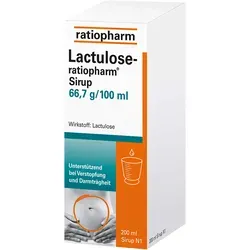Lactulose-ratiopharm - Effektives Mittel gegen Verstopfung - Arzneimittel zur Behandlung von Verstopfung und zur Unterstützung bei Leberschäden, sorgt für weiche Stühle und verbessert die Lebensqualität.