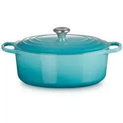 Le Creuset Signature Gusseisen-Bräter, Ø 31 cm – Karibik in türkis von Le Creuset