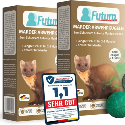 FUTUM Marderschutzkugeln 2x2er Set mit Halter