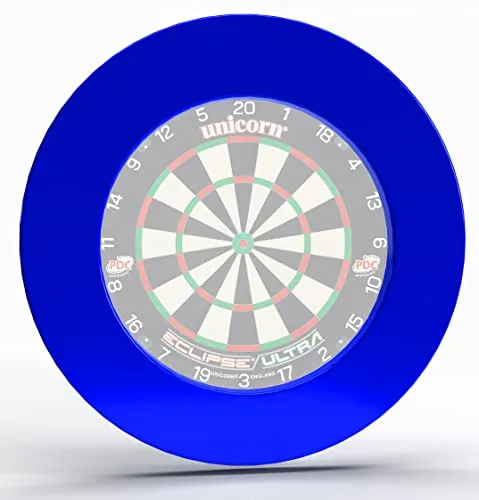 Unicorn Professional Heavy Duty Dartboard Surround, blau - Klassische Dartboards - Hochwertiger Wand-Schutz für Dartboards, einfach zu installieren und schützt vor Beschädigungen, ideal für leidenschaftliche Spieler.