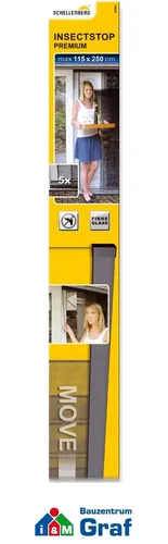 SCHELLENBERG Insektenschutzvorhang PREMIUM anthrazit, 115 x 250 cm /#83000415