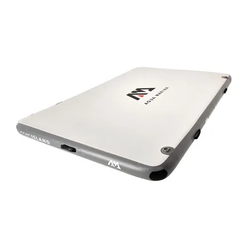 Aqua Marina Aufblasbare Plattform Island Weiss - Aufblasbare Plattform für Wasserabenteuer, ideal zum Entspannen oder Wassersport, Farbe: Weiß