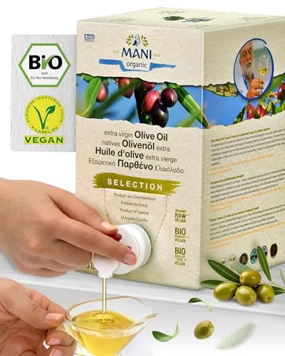 MANI Bio Olivenöl Nativ Extra 3L – Premium Olivenöl aus Kreta