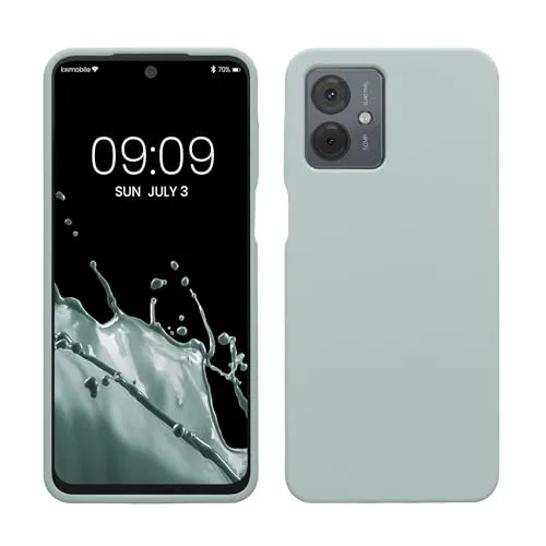 kwmobile Handyhülle für Motorola Moto G14 Hülle - Case Silikon - Kabelloses Laden - Schutzhülle Cover in Cool Mint