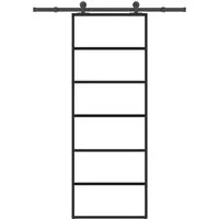 vidaXL Schiebetür 76x205 cm aus ESG-Glas & Aluminium - Moderne Schiebetür für platzsparende Lösungen, gefertigt aus robustem ESG-Glas und langlebigem Aluminium. Ideal für stilvolle Inneneinrichtungen und geräuschloses Öffnen.