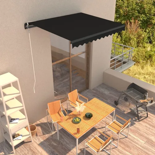 vidaXL Einziehbare Gelenkarmmarkise 300x250cm - Markise für Balkon und Terrasse, UV-beständig und wasserabweisend. Schaffen Sie einen schattigen Rückzugsort mit einfacher Handkurbelbedienung und anpassbarem Winkel.