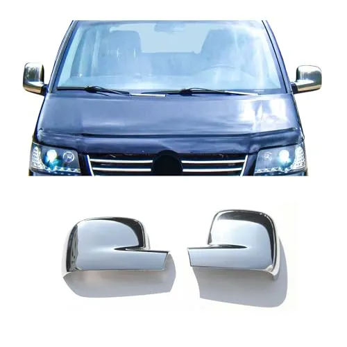 OMAC Zierleisten-Aufkleber Spiegelkappen für VW Caddy III 2003-2015 - Hochwertige Aufkleber aus langlebigem ABS-Kunststoff, die Ihrem VW Caddy Stil verleihen und gleichzeitig die Originalteile vor Kratzern schützen. Einfache Installation ohne Bohren!