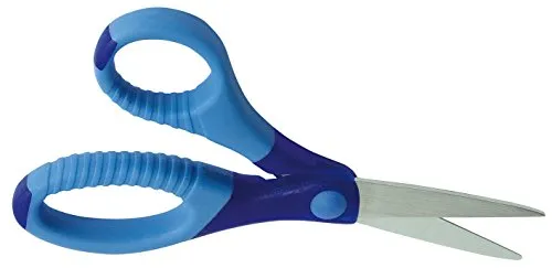 Wedo 773503 Bastelschere (Gripy 5 Zoll spitz, aus rostfreiem Edelstahl, 13 cm) blau