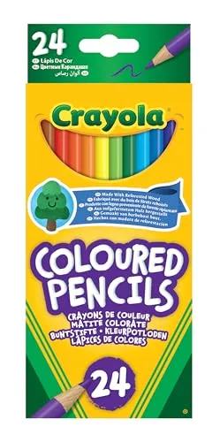 CRAYOLA - Buntstifte, Perfekt zum Zeichnen in Schule und Freizeit, Set mit 24 Sortierten Farben, 3624