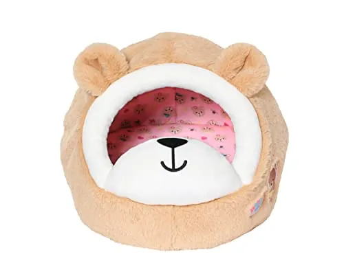 BABY born Bärenhöhle, Kuschelhöhle für Teddybären aus weichem Plüsch in Teddyform mit Ohren, 836927 Zapf Creation, Beige