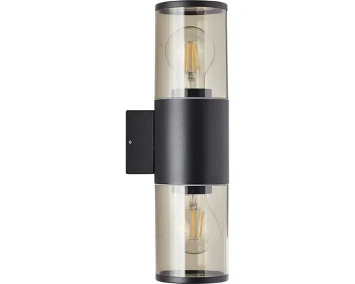 Brilliant Sergioro 96473/63 Außenwandleuchte E27 Schwarz (matt) - Lampen für Außenbereiche, vielseitig einsetzbar als dekorative Beleuchtung oder zur Orientierung. Ideal für den Einsatz von LED-Leuchtmitteln, Installation leicht gemacht.