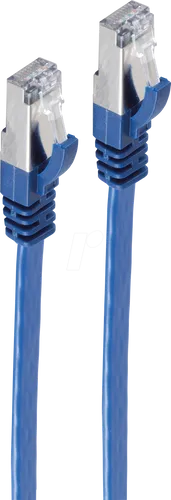 SHVP 75515-SLB - 5 m Patchk.-Flach U/FTP Cat.7-Rohkabel blau
