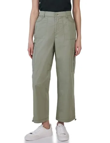 Street One Studio Damen F378704 Straight Leg Hose, Pale Mud Green