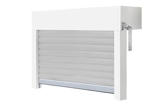 Produktbild Schellenberg 39047 Aufsatzrollladen-Set für Fenster, Rollladensystem Mini, PVC, 90 x 50 cm, weiß/grau, kürzbar in Höhe, Breite, inkl. EPS-Dämmung und Zubehör für die Selbstmontage