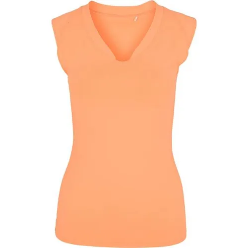 Venice Beach T-Shirt VB Eleam für Damen - Das T-Shirt ELEAM mit V-Ausschnitt bietet besten Tragekomfort und Bewegungsfreiheit. Ideal für Sport und Freizeit, überzeugt es durch sein modernes Design und hochwertige Materialien, die angenehm auf der Haut liegen.